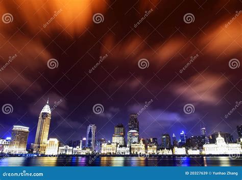 China Shanghai Bund Panorama Stock Image Image Of River Asian 20327639