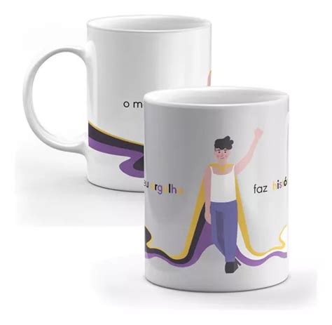 Taza Lgbtqia Con La Bandera No Binaria Del Orgullo Personalizada