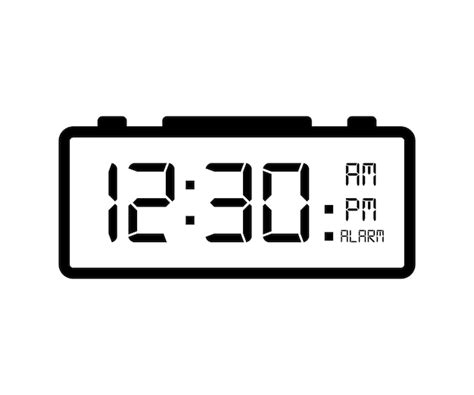 Digital Alarm Clock Vector