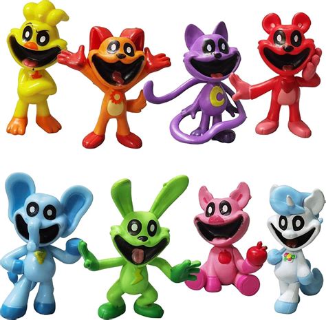 NILUTO Smiling Critters Figures 8Pcs Smiling Critters Action Figure