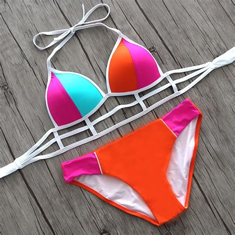 2019 Nouveau Sexy Bikinis Maillots De Bain Bandeau Push Up Bikini