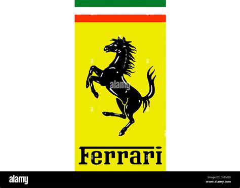 Ferrari Logo Flagge Symbol Emblem Stockfotografie Alamy