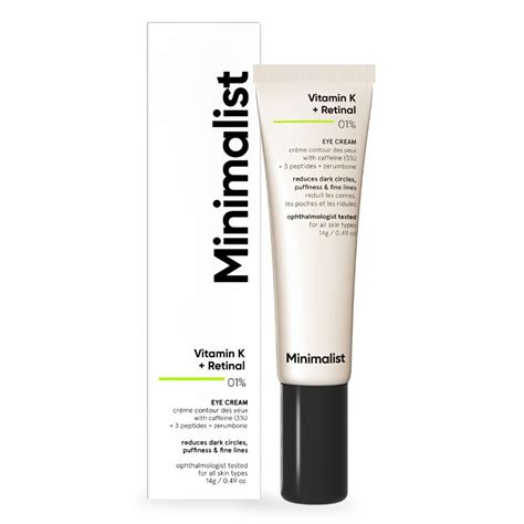 Minimalist Vitamin K Retinal 01 Eye Cream For Under Eye Dark Circles And Puffiness 14 Gm