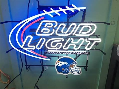 Bud Light Denver Broncos Helmet Sports Neon Sign Neon Light Diy Neon