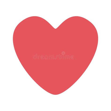 Red Heart On A White Background Stock Vector Illustration Of Love