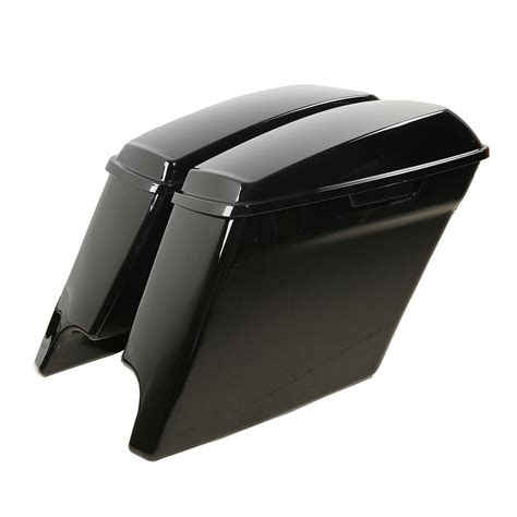 Glossy Black Stretched Extended Saddlebags Fit For Harley Touring