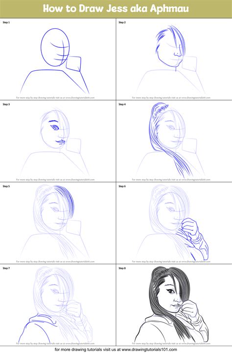 How To Draw Jess Aka Aphmau Youtubers Step By Step