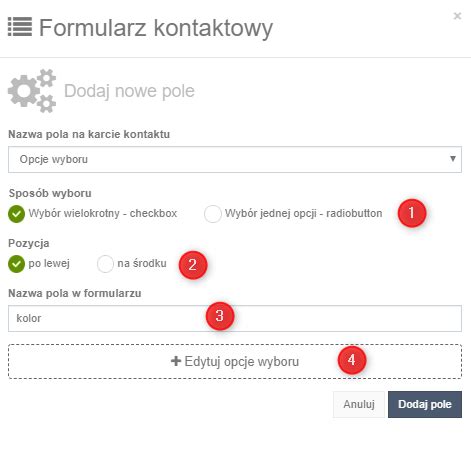 Tworzenie formularza za pomocą kreatora landing page SALESmanago AI