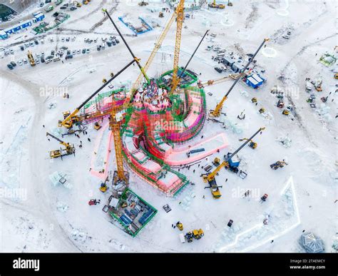 Harbin China 30th Nov 2023 Workers Are Constructing The 25th Harbin