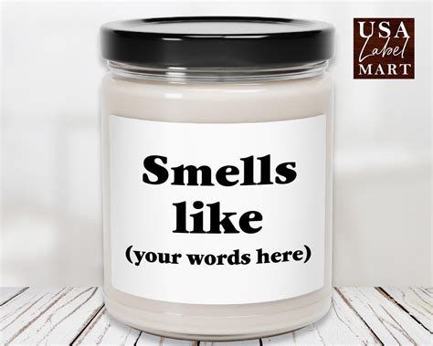 Custom Smells Like Candle Label Personalized Candle T Custom Candle