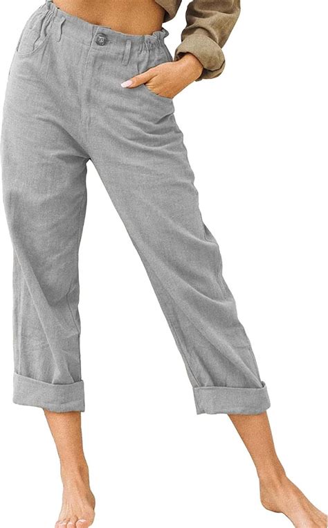 Pantalon Fluide Femme T Taille Elastique Elegant Chic Pantalon Harem