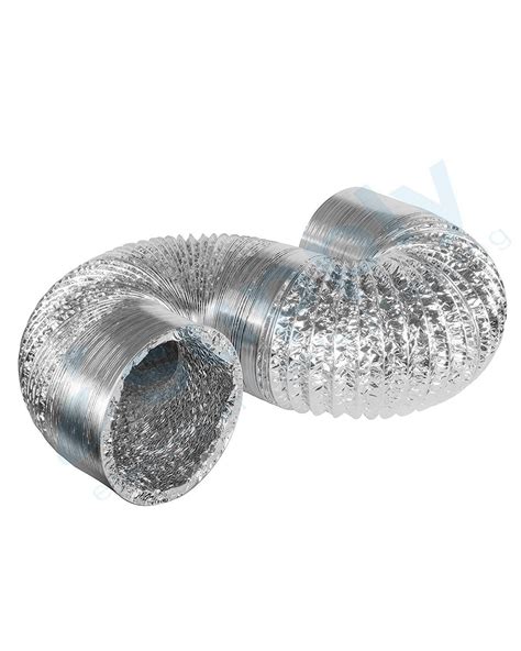 Mm Flexible Ducting M Dual Aluminum Ventilation Foil Silver