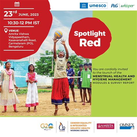 Spotlight Red - Launch of "Menstrual Health & Hygiene Management