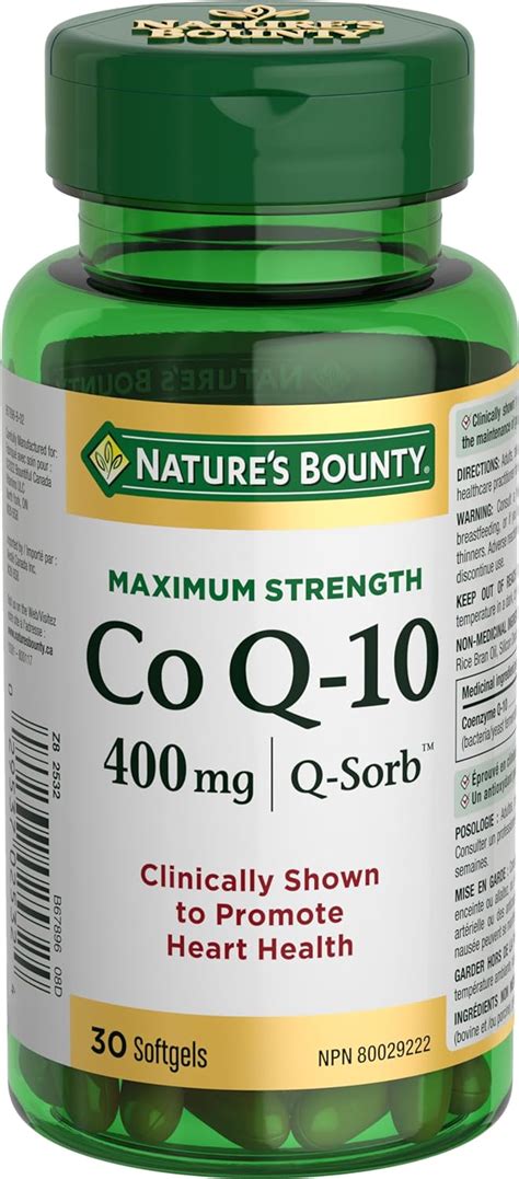 Nature s Bounty Co Q10 píldoras suplemento promueve la salud cardíaca