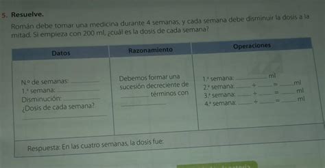 Rom N Debe Tomar Una Medicina Durante Semanas Y Cada Semana Debe
