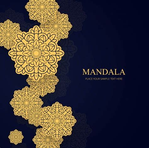 Elegant Background With Golden Mandalas Eps Vector Uidownload