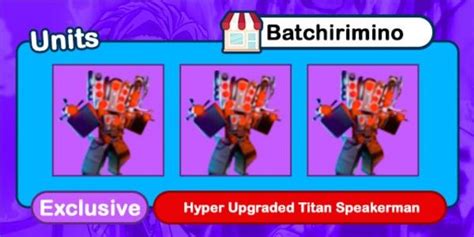 Beli Speakerman Hyper Upgraded Titan Speakerman Exclusive Toilet Tower Defense Ttd Toilet