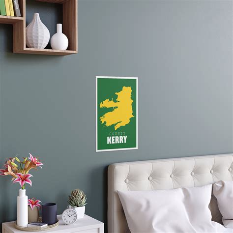 County Kerry Map Print, Map of Kerry Print, Kerry Art Print, Kerry Wall ...