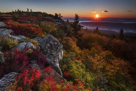 Bear Rocks Sunrise in the Fall - Light and Landscapes