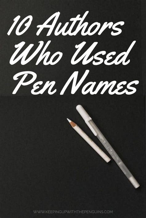 Pen names – Artofit