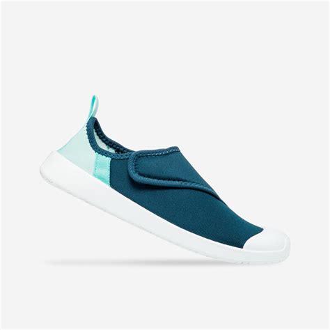 Kids’ Hook and Loop Water Shoes, 120 - Teal blue - Decathlon - Decathlon