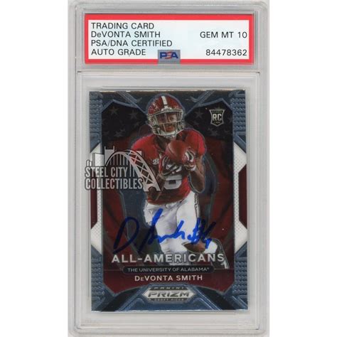 DeVonta Smith 2021 Panini Prizm Draft Picks All American Auto Rookie