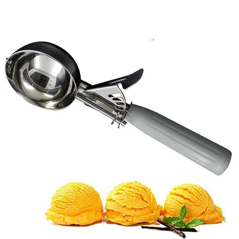 Ice Cream Scoops Cake Trigger Cookie Scoop Stainless Steel Spoon