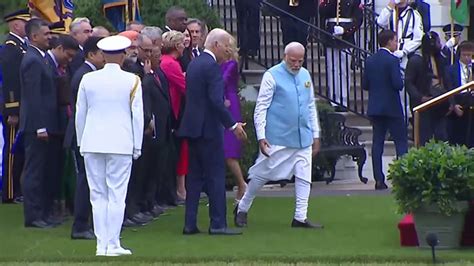 Pm Modi Us Visit व्हाइट हाउस पहुंचे प्रधानमंत्री नरेंद्र मोदी दिया गया गार्ड ऑफ ऑनर