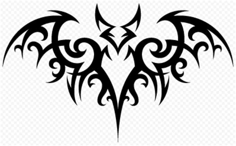 Tribal Black Bat Tattoo Design Citypng