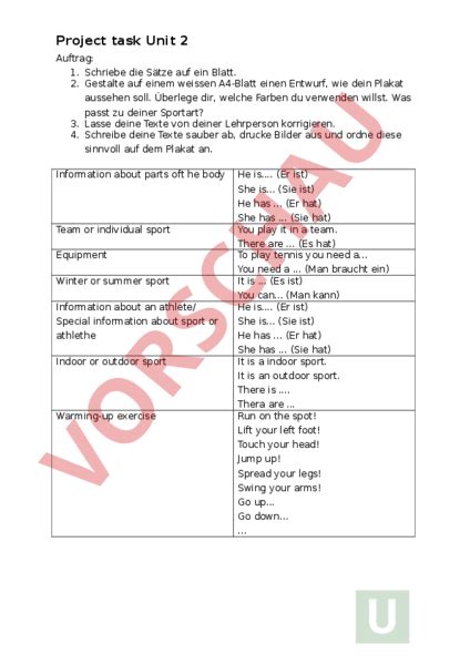 Arbeitsblatt New World 1 Unit 2 Englisch Gemischte Themen