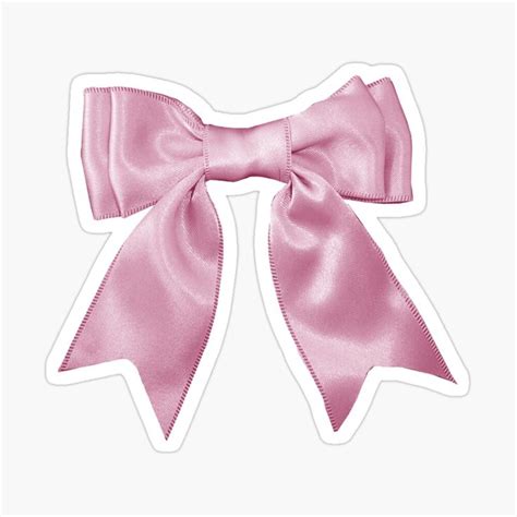 Pink Satin Bow Sticker For Sale By Verycoolandnice Preppy Stickers