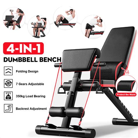 Buy 4 In 1 Fitness Dumbbell Bench Weight Bench Adjustable Sit Up Chair