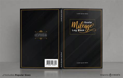 Business Mileage Log Book Cover Design Vector Download