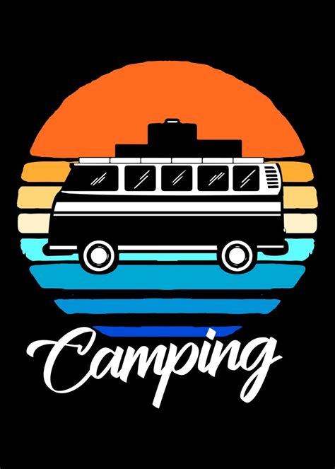 Camping Retro Vintage Poster By Funnyts Displate