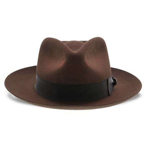 Mens Stetson Chatham Wool Felt Fedora Hat 238 In Brim