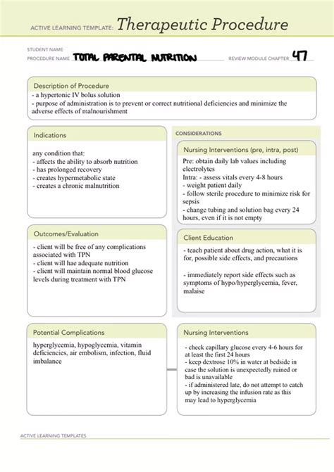 Total Parenteral Nutrition (TPN) - Therapeutic Procedure - NSG 4060 ...