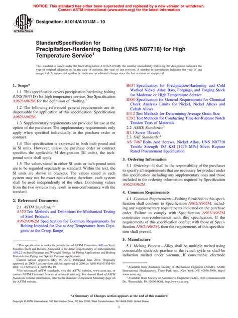 Astm A A M Standard Specification For Precipitation