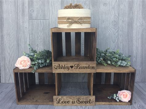 Rustic Wedding Cupcake Stand Crate Cupcake Stand Wood