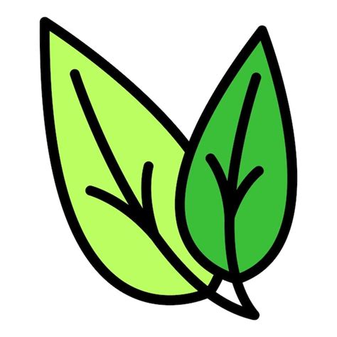 Premium Vector Botanical Plant Icon Outline Vector Oregano Leaf