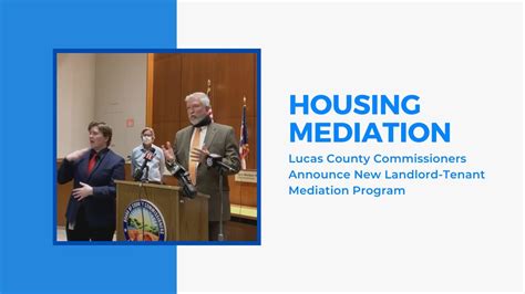 Lucas County Commissioners Announce New Landlord Tenant Mediation