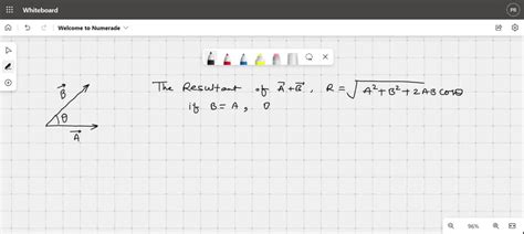 Solved Resultant Of Two Perpendicular Vectors Of Equal Magnitude Say A Will Be