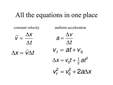 Ppt Derivation Of Kinematic Equations Powerpoint Presentation Id 172075