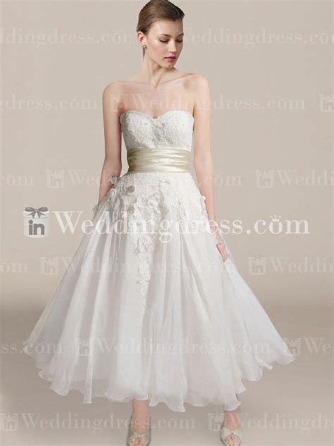 Strapless Tea Length Wedding Dress Bc140 Tea Length Wedding Dress