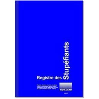 REGISTRE COMPTABLE DES STUPEFIANTS Remarkable