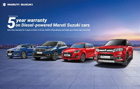 Maruti Suzuki introduces 5 years/1Lakh kms Warranty on its Diesel car ...