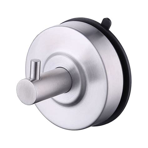 Stainless Steel Vacuum Suction Cup Hooks Shower Holder Removable