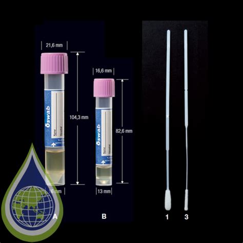 Ml Deltalab Viral Swabs Tube With Media With Minitip Flocked Swab Mm