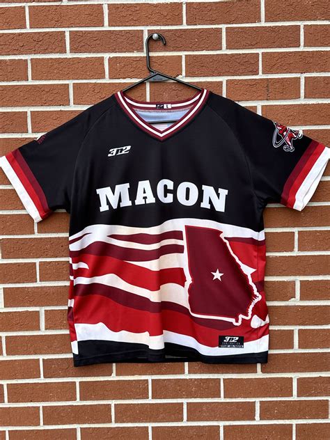 Macon Bacon Game Worn Black Jersey 16 Size Large