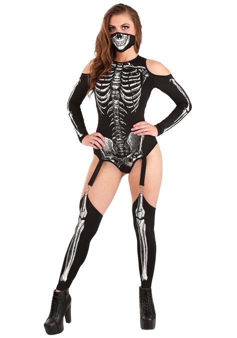 Women S Skeleton Bodysuit Costume