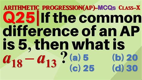 Q If The Common Difference Of An Ap Is Then What Is A A